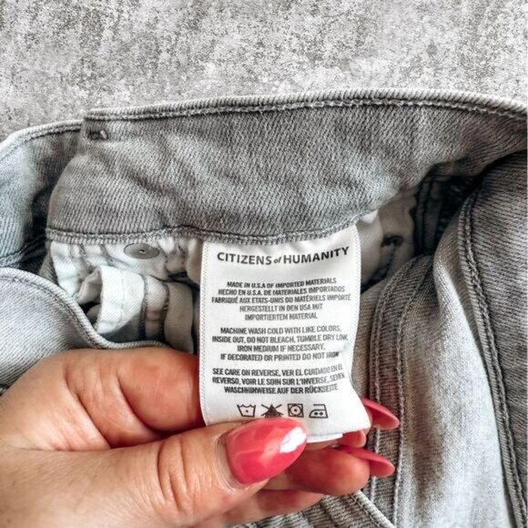 Citizens of Humanity Harlow Ankle Mid Rise Slim Grey Jean Size 25 - Picture 9 of 10